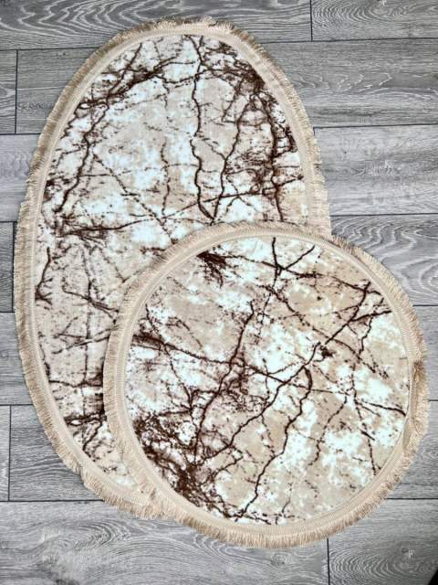 Набор ковриков Smart_Ov Дизайн 224 Цвет Бежевый