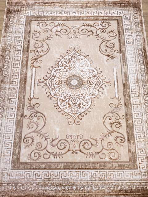 Ковры дизайн 10590A цвет BEIGE / KAHVE