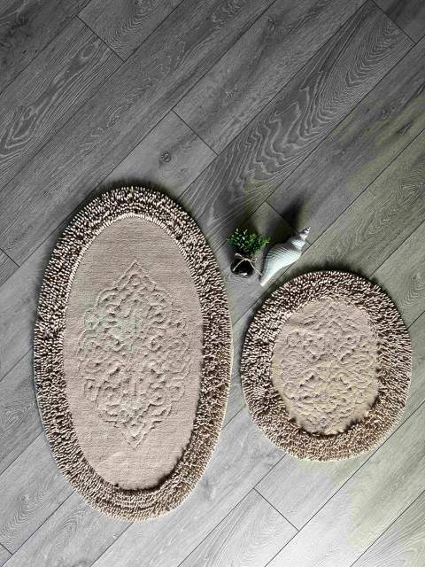 Набор ковриков Makarna Osmanli Oval Дизайн Цвет BEJ