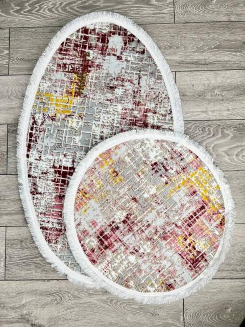 Набор ковриков Smart_Ov Дизайн JS548 Цвет KREM / KREM