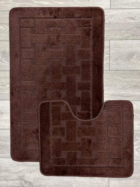 Набор ковриков Mono 2pc ST Дизайн 8101 Цвет BROWN