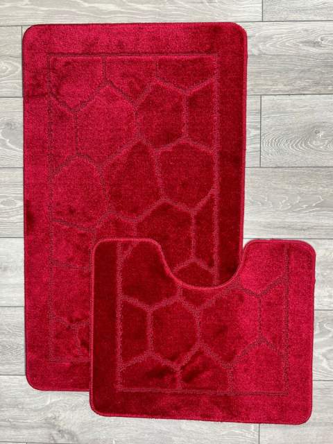 Набор ковриков Mono 2pc ST Дизайн 7101 Цвет BURGUNDY