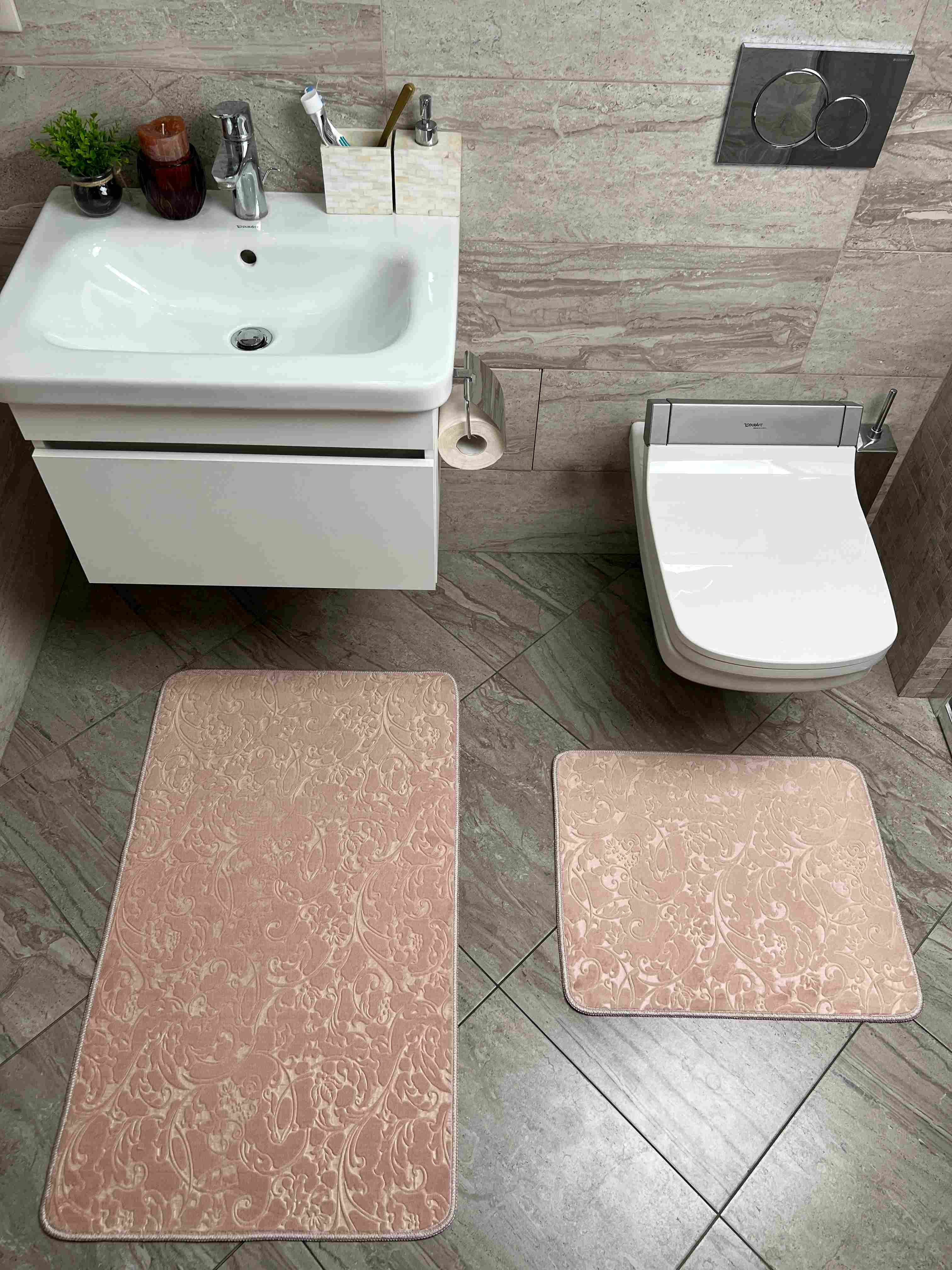 Набор ковриков Smart Gold_N Дизайн ELİT S.KAHVE Цвет