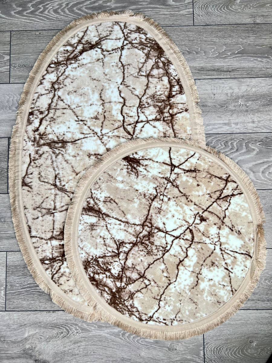 Набор ковриков Smart_Ov Дизайн 224 Цвет Бежевый