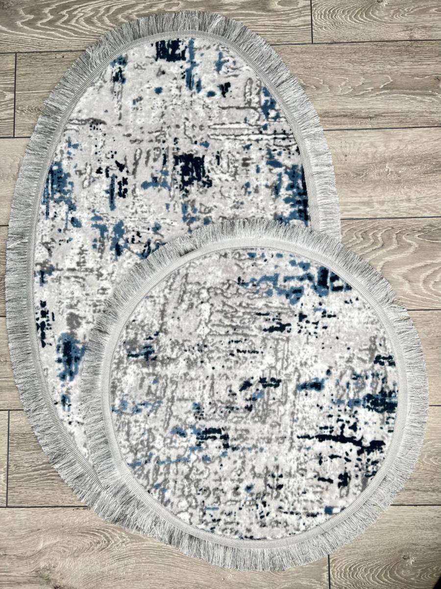 Набор ковриков Smart_Ov Дизайн 241 Цвет Серо-Синий