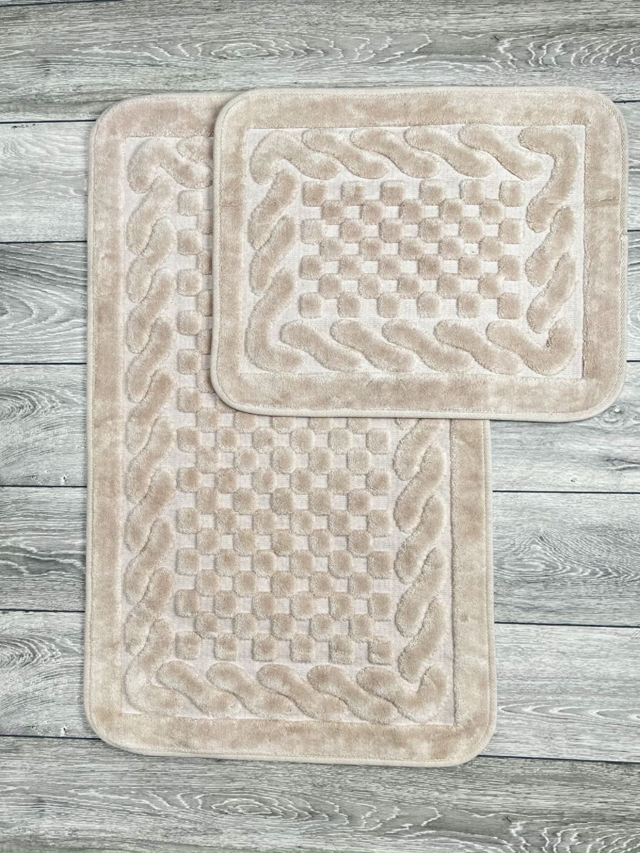 Набор ковриков Cotton Erguvan Дизайн Цвет Bej