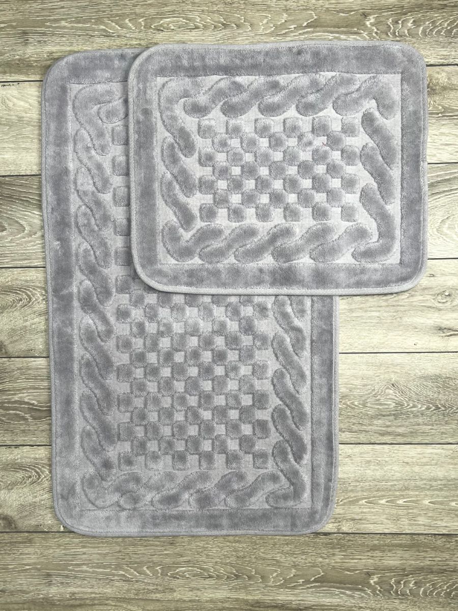 Набор ковриков Cotton Erguvan Дизайн Цвет Серый