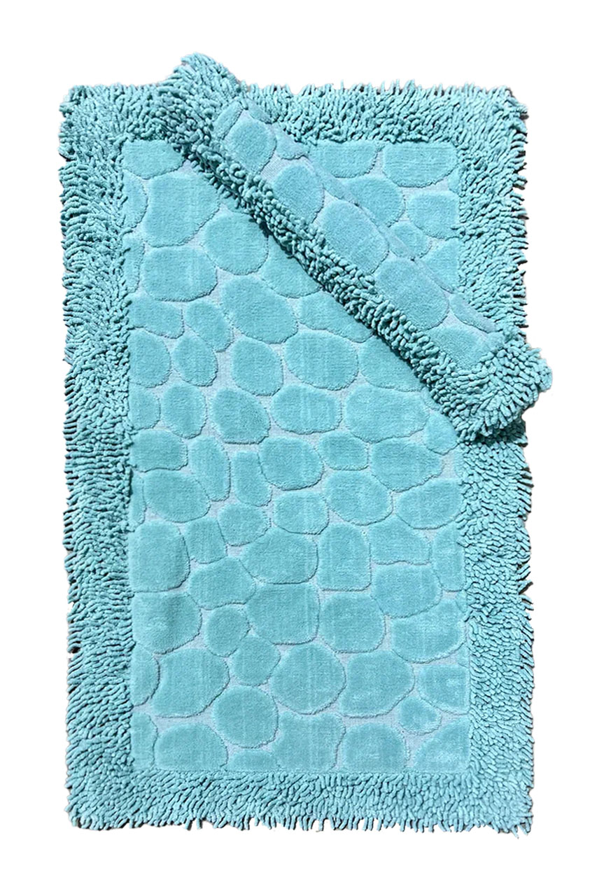 Набор ковриков Makarna stone Дизайн  Цвет Бирюзовый