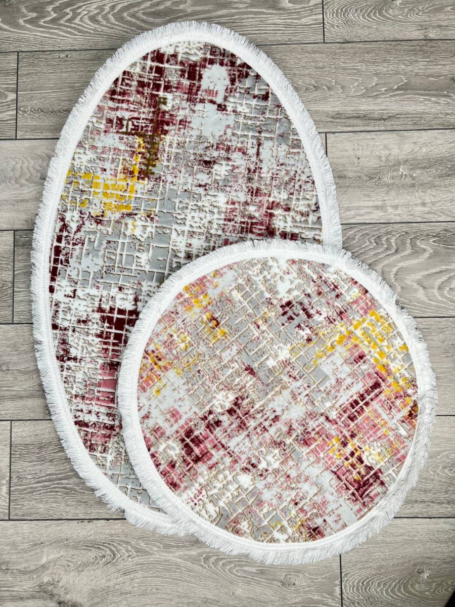 Набор ковриков Smart_Ov Дизайн JS548 Цвет KREM / KREM