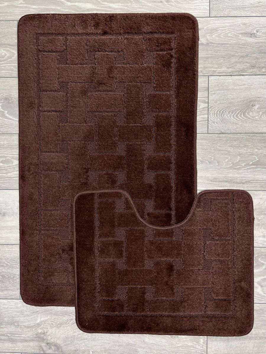 Набор ковриков Mono 2pc ST Дизайн 8101 Цвет BROWN