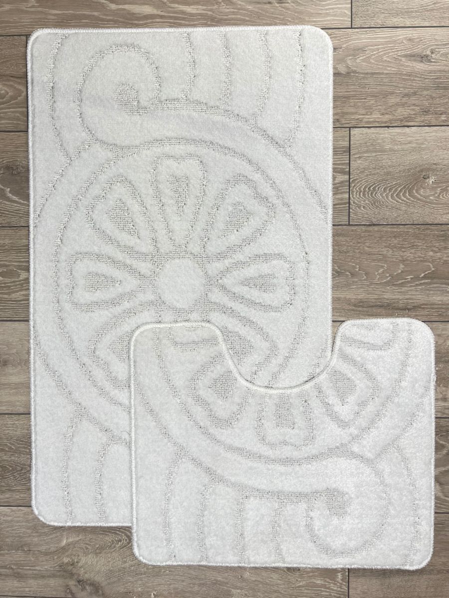 Набор ковриков Mono 2pc ST Дизайн 1014 Цвет WHITE